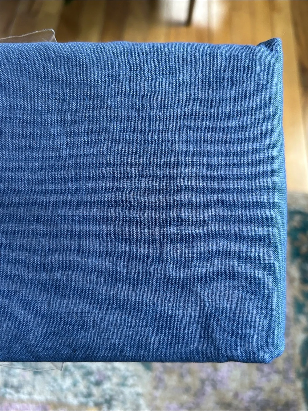 Ralph Lauren Navy Kent King Pair Pillowcases Cotton Linen Blend NWT $130
